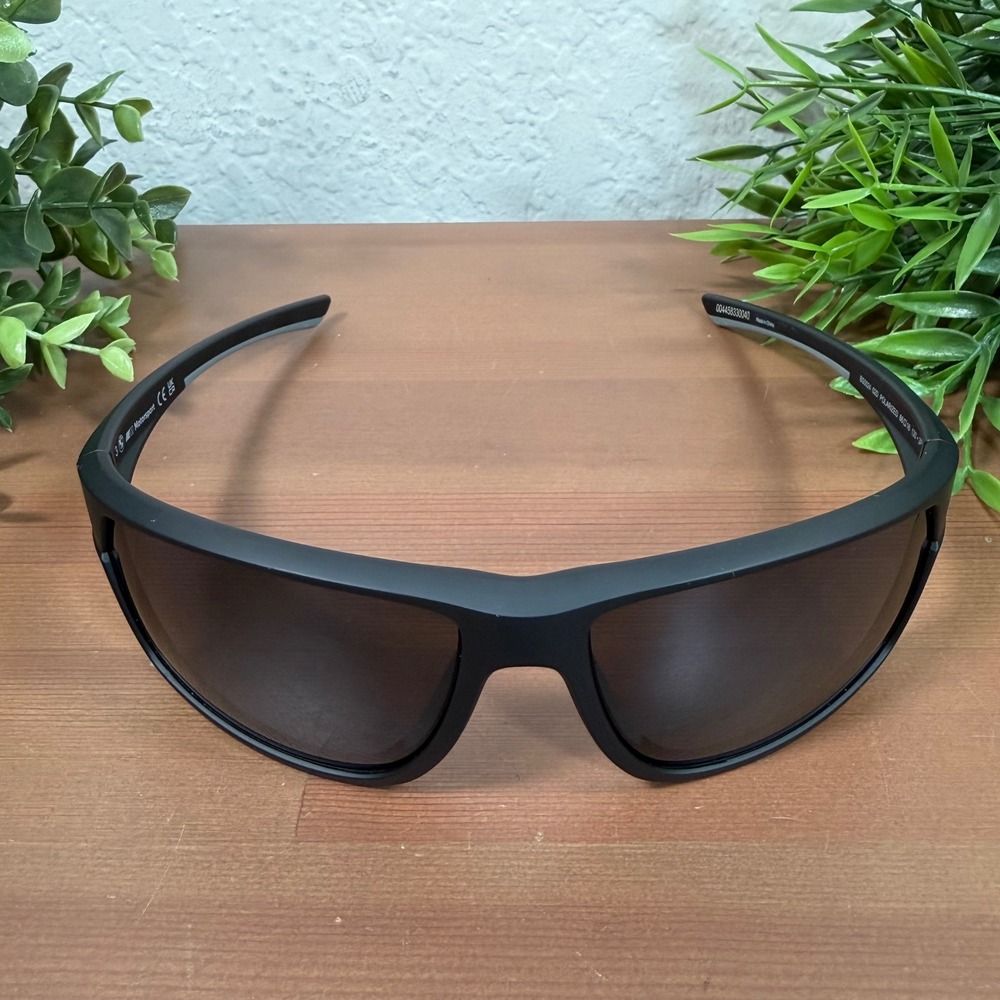 BMW Mens BS0024 Black Polarized Sport Wrap Sunglasses